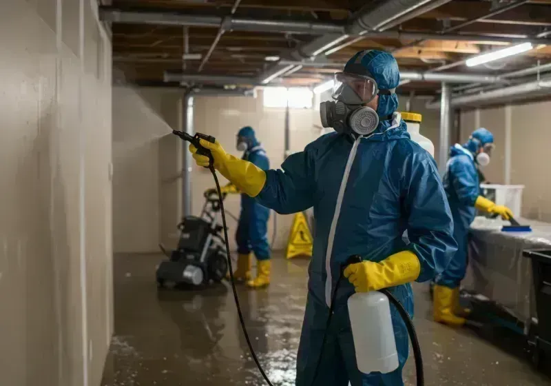 Basement Sanitization and Antimicrobial Treatment process in Davis Junction, IL